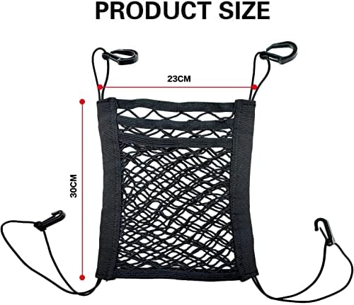 Организатор на 3-слоеви за автомобили, мрежна торбичка, торбичка за мрежи за складирање на возачот, бариера на деца за миленичиња од задниот дел,
