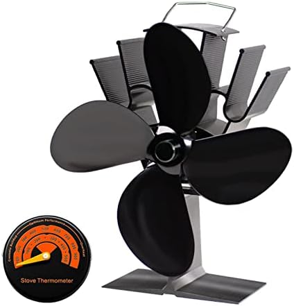 Xfadr srliwhite 4 црно камин топлина на шпорет вентилатор за вентилатор дрво загрозник Еко пријателски тивок вентилатор домашна ефикасна