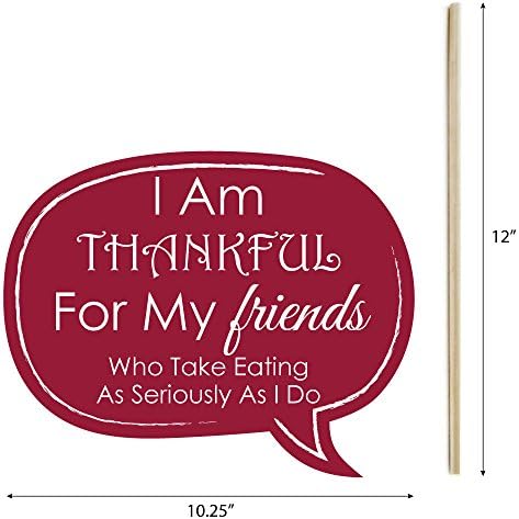 Голема точка на среќа Смешни пријатели Денот на благодарноста празник - Комплет за фотографии со фотографии од пријатели - 30 брои