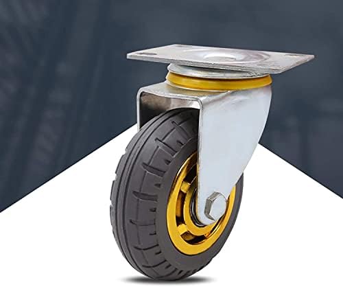 360°Вртливи Тешки Индустриски Тркала Транспортни Тркала Количка Мебел Тркалце Универзална Вртлива Плоча Тркалце Тивка Замена Гумени