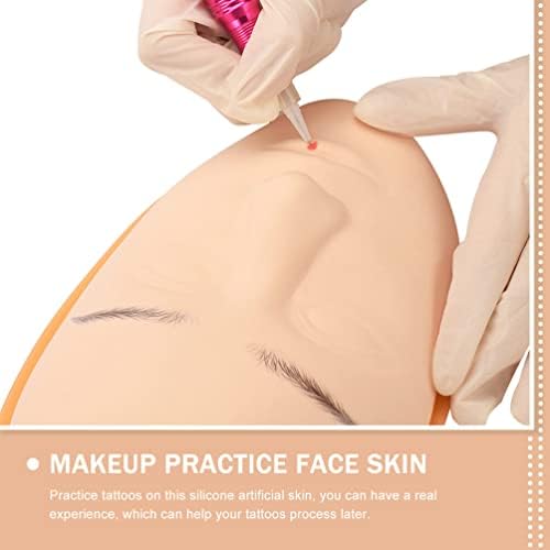 Исцелиран 1 сет на вежбање глава на кожата 5Д лажна кожа веѓа очни усни модел силиконски празен манекенски тетовирање на лице