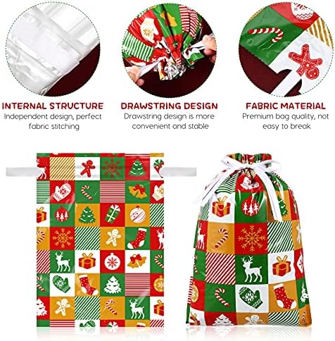 Teftyzoom Божиќни торби за подароци за привлечност- 33 парчиња Божиќни подароци Асортиман за сите видови на божиќни подароци за завиткување-