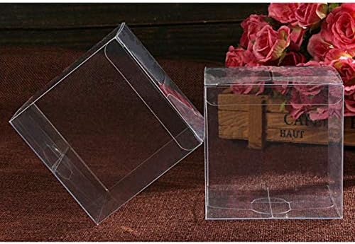 Играчки за бања Тофику, јасни кутии за миризба 10 парчиња транспарентна квадратна коцка кутија чиста бонбона третираат кутии подароци кутија