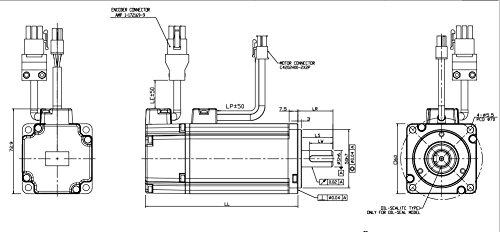 GOWE AC серво мотор за Delta 400W AC Servo Motor 220V 1.27nm 3000rpm ECMA-C10604RS со клуч и заптивка на маслото