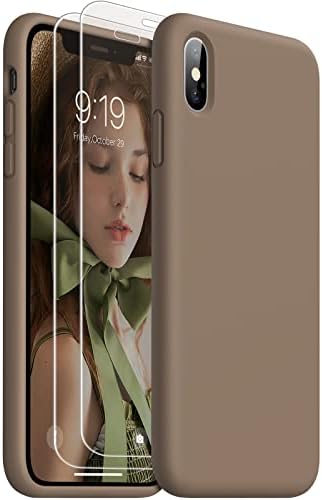 Bnww [3 во 1 Iphone Xs Max Случај, Течен силиконски Iphone Xs Max 6,5 инчен Случај, Тенок Мек Микрофибер За Цело Тело Заштитен,