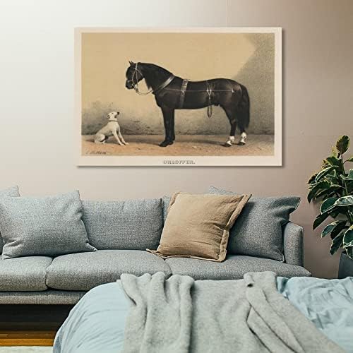 Коњи и кучиња гроздобер wallидна уметност отпечатоци антички принт минималистичка wallидна уметност животинска уметност wallидна