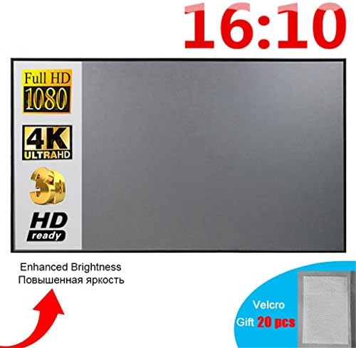 Екран за проектор на ZyzMH 16: 10.100 120 инчи рефлексивни ткаенини за проекција на ткаенина за YG300 DLP LED видео -зраци
