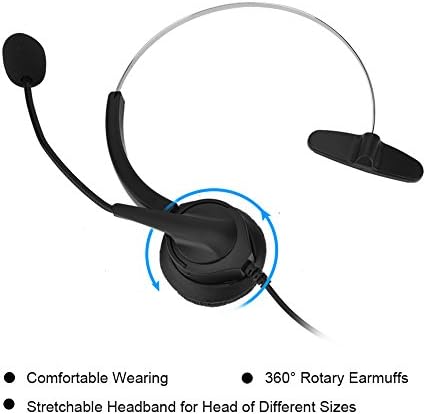 Телефонски Слушалки, 2,5 мм Телефонски Слушалки За Поништување На Бучава Комуникација Јасен Квалитет На Звукот Заштита На Слухот Стабилно
