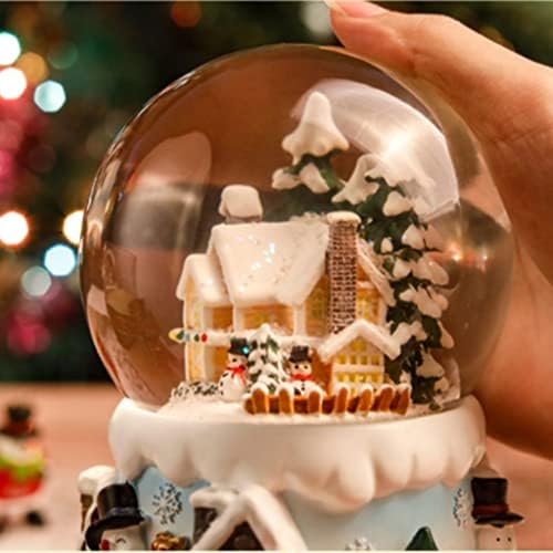 Zgjhff сјајно ротирачки лебдечки снегулка кристална топка креативен подарок октава кутија музичка кутија подарок за Денот на вineубените