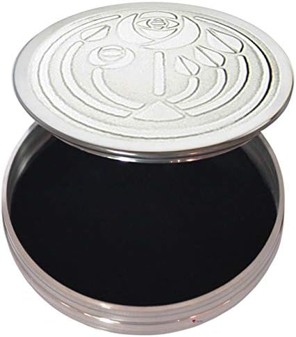 Јас LUV Ltd Pewter Trinket Кутија Круг Со Чарлс Рени Mackintosh Глазгов Букет Капак 50mm