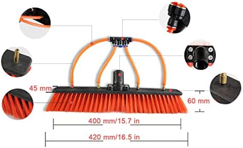 Никзу Соларни Панели Почист Пол Комплет Со Вода Хранат Пол И Црево, Фотоволтаични И Прозорец Стакло Чистење Четка Опрема, 10.8 M/36FT