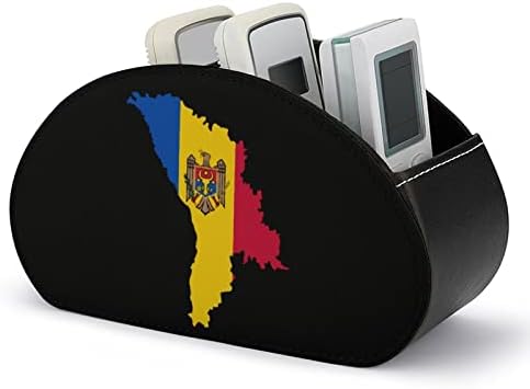 Мапа на знаме на држач за далечински управувач на Молдавија со 5 оддели ТВ далечински организатор за складирање на кутии за контролори