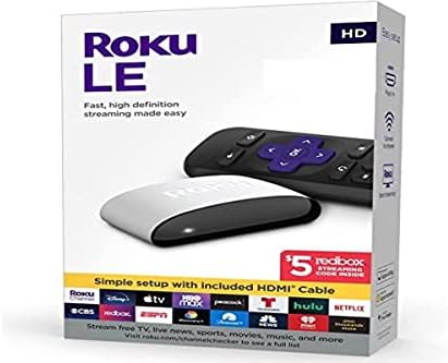 Roku Le Streaming Media Player 3930S3, брза, висока дефиниција - 1080p Full HD, бело