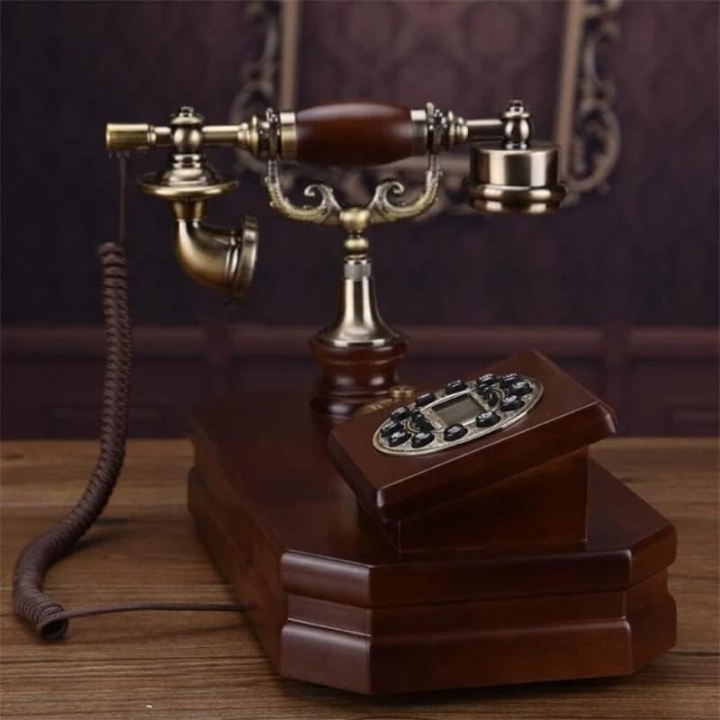 N/A антички фиксни телефонски старомодни механички пасторални ретро-домашни канцеларии цврсто дрво фиксни телефонски телефон