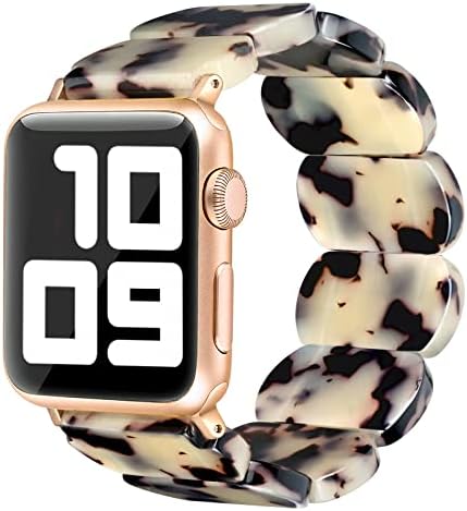 FastGo Tortoise компатибилно со Apple Watch Band 38/40/41mm 42/44/45mm, смола за желки за желки за желки, лесни модни нараквици