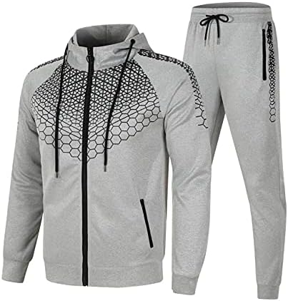 GGGK Менски есен и зимски спортски дуксери, обични атлетски пол -точки патент џемпер џемпер со качулка