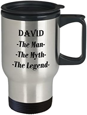 Дејвид-Човекот Митот Легендата Прекрасно Кафе Кригла Подарок - 14оз Патување Кригла