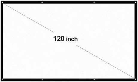 BBSJ 120 '' Преклопен проектор Екран 16: 9 Екран за видео проекција, монтиран проектор за проектор за театар на отворено куќа