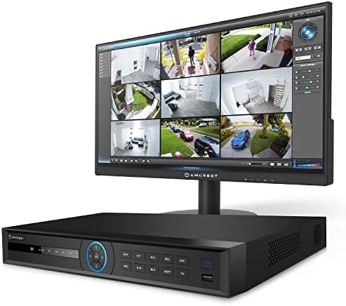 Рекордер за видео рекордер на мрежни мрежи AMCREST 4K NV5232 - Поддржува до 32 x 4K IP камери, поддржува до 2 x 10TB хард дискови со видео