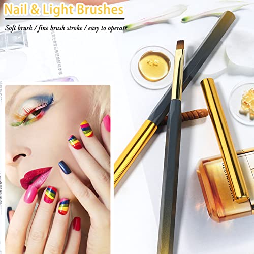 Nail Art Brush ABS рачка најлонска влакната лесна тркалезна слика за сликање на ноктите, удобна маникир DIY алатка Погодна за проширувања на