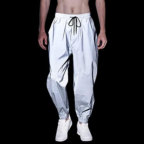 Момци Зимска облека Големина 6 Менс модна лежерна лабава хип хоп флуоресцентни хеланки панталони за младински панталони за движење