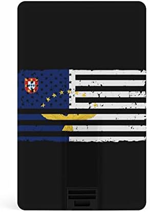 Американските Азори Знаме КРЕДИТНА Банкарска Картичка USB Флеш Дискови Пренослив Мемориски Стап Клуч За Складирање Диск 64G