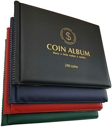 Албум на сопственици на колекција на монети Mudor за колекционери, резерви за колекција на монети 240 џебови