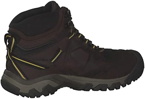 Водоотпорни чевли за пешачење со риџ на Mens Mense, водоотпорни чизми за пешачење, жолт кафе, 8, 8