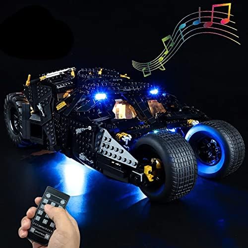 LED Осветлување СЕТ DIY Играчки за 76240 Batmobile Tumbler Блокови Градење Rc Верзија