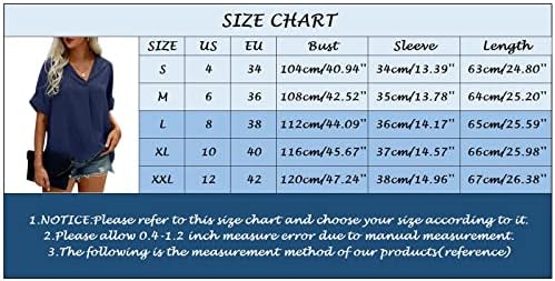 Жените Се Потсмеваат Вратот Блузи Жени Краток Ракав Памучна Кошула Лабава Одговара Повик V Вратот Врвот Долг Ракав Кошула Слоевитост