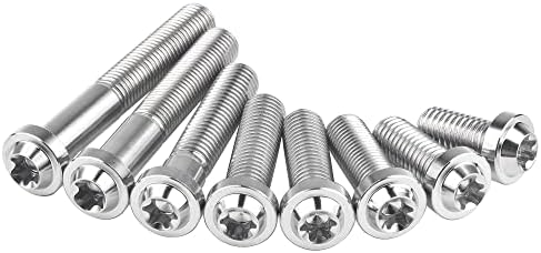 Xingxi Titanyum Cıvata M10x20 25 30 35 40 45 50 60 65 65mm Pitch 1.25/1.5mm T50 Torx Erik Kafa Motorsiklet Araba Aksesuarları için -