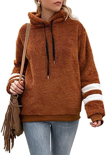 Женски џемпери пролет 2023 година со долги ракави пулвер џемпер обичен пулвер руно џемпер преголем