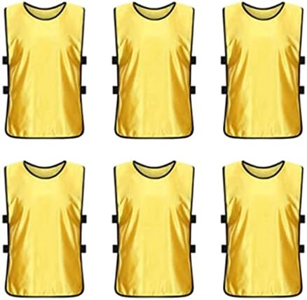 Фудбалски фудбалски спортови 6 пакети за обука на кошули со кошули за тренинзи за ерсии, возрасни младински деца фудбалска кошарка
