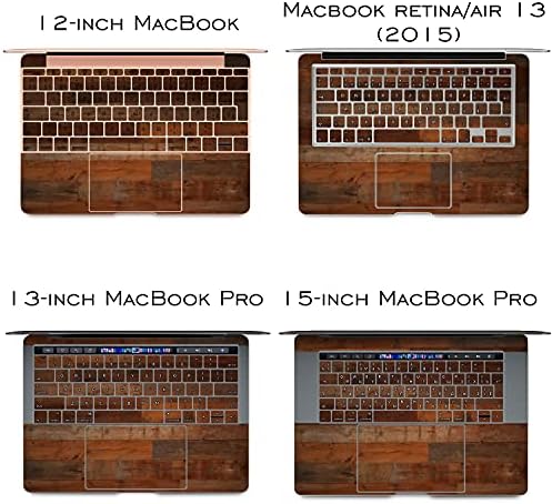 Lex Altern Vinyl Skin компатибилен со MacBook Air 13 Inch Mac Pro 16 Retina 15 12 2020 2019 2018 Дрвена паркет образец на подови текстура, елегантна
