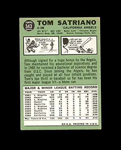 Том Сатријано го потпиша автограмот Топпс Калифорнија Ангели во 1967 година