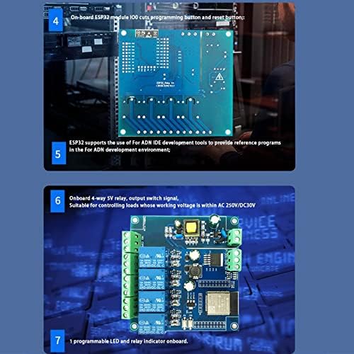 Winic AC/DC напојување ESP32 WiFi Bluetooth BLE четири-насочен реле модул ESP32-во-одбор за развој