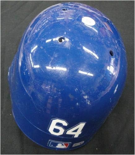 64 Тимот Издаде МЛБ Шлем Лос Анџелес Доџерс Покажува употреба Ек217867 Големина 7 1/2-МЛБ Игра Користи Шлемови