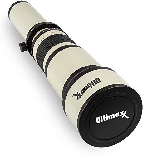 Ultimaxx 650-1300mm Телефото Зум Леќа Во Собата За Канон EOS 7D Марк II, 6D Марк II, 5D Марк III, 5D МАРК IV, 5Ds, 1Ds, 80D, 90D, 77D, 70D,