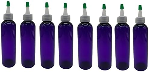 Природни фарми 4 мл чисти шишиња Cosmo BPA - 8 пакувања со празни контејнери за полнење - есенцијални масла - коса - ароматерапија | Природно