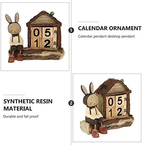 Кабилок Домашен Декор Домашен Декор Украси За Куќи Украсен Зајак Дизајниран Календар За Домашна Синтетичка Смола Календарски Украс Украс