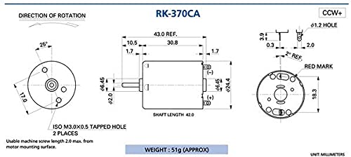 Davitu DC Motor-1PCS RK-370-4843 Бродот со голема брзина на бродот/моторот на авионот Силен магнетски карбон четка мотор 6V 20000rpm