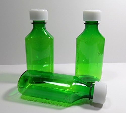 Дипломирани овални 8 унци зелени шишиња со лекови RX W/Caps-Case од 100-фармацевтска оценка-оние што ги продаваме на аптеки, лекари, лаборатории,