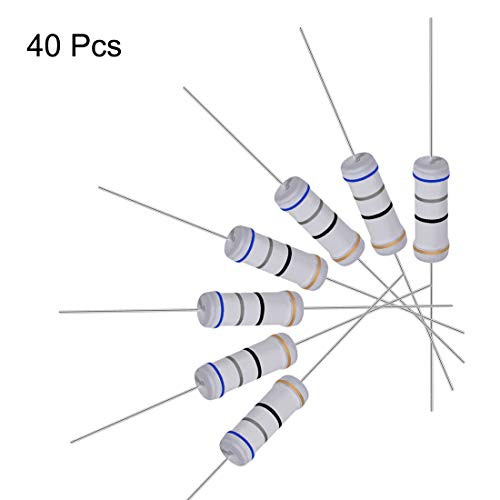UXCELL 40PCS 68 OHM отпорник, 3W 5% отпорници на филмот за толеранција на метал оксид, олово, доказ за пламен за електронски