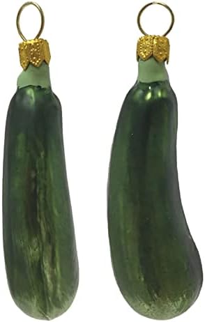 Зелен тиквички сквош полски стакло Божиќ украсен овошен зеленчук од 2