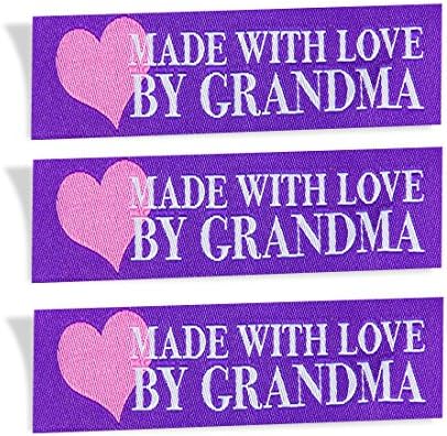 Wunderlabel направена со loveубов од баба Нана баба срце занаетчиска мода ткаени ленти панделки ознаки Облека за шиење облека
