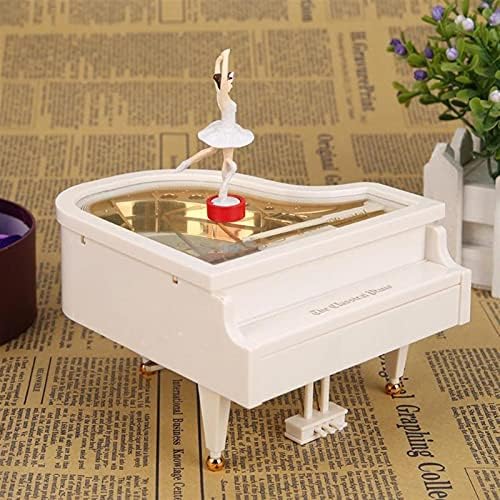 Исклучителна- Музичка кутија со ракавици за рака романтичен класичен пијано модел танцување балерина музичка кутија роденденски свадба подарок