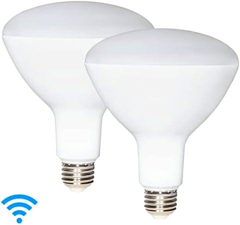 Luvoni Smart WiFi LED Br40 Повеќебојна Сијалица, Google Home / Alexa Компатибилен 80W Еквивалент 1300 Lummable CCT 2700K-6500K Од Максим