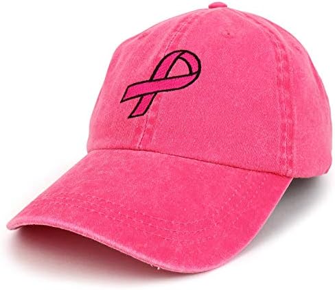 Армијата на армијата голема рак на дојка розова лента извезена измиена памучна капа