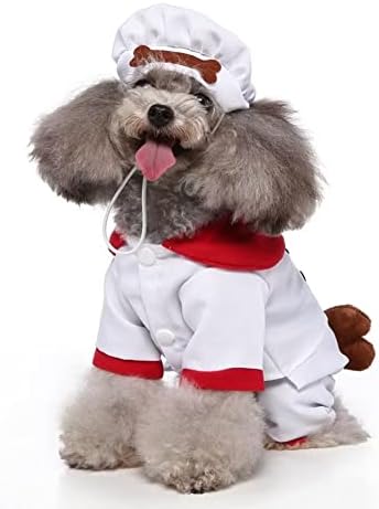 Симпатична медицинска сестра костум за мали кучиња мачки новини кутре кошула облека облека со капа XS