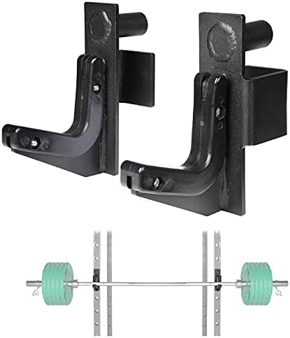 Сил Фитнес 2x2 J-Hooks Power Rack Attackment Barbell Holder/Squat Rack Accessions J Cups, Pin Dia Достапно во 1 , 1/2 и 3/4